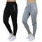 Galaxy by Harvic Women's Relaxed-Fit Fleece-Lined Zipper Pockets Jogger Sweatpants, 2 Pack